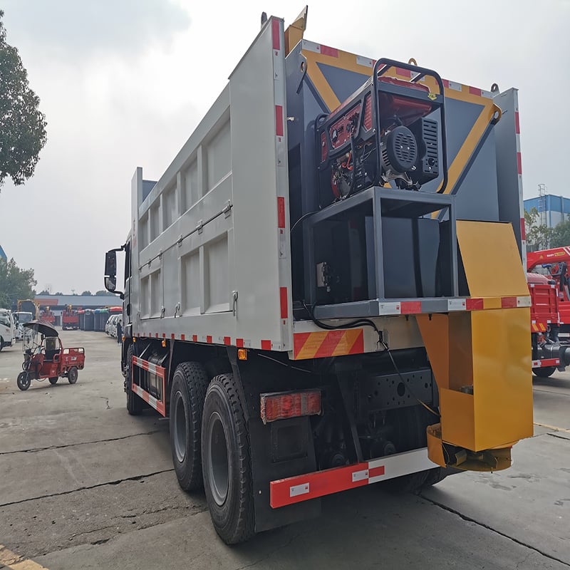 Rear Double Axle Snow Street Sweeper Truck National Ⅵ Heavy Truck Shandeka